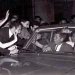John F. Kennedy bei seiner Ankunft in Bellagio am Comer See